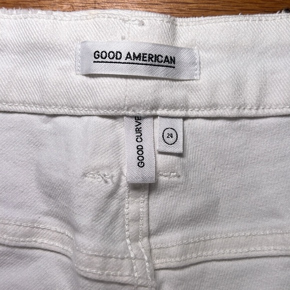 Good American White Cotton Y2K Vintage Mid Rise Wide Leg B7 - Picture 4 of 6